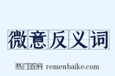 微意反义词是什么意思的图片